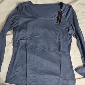 Kindred Bravely Blue Long Sleeve Scoop Neck Bodysuit